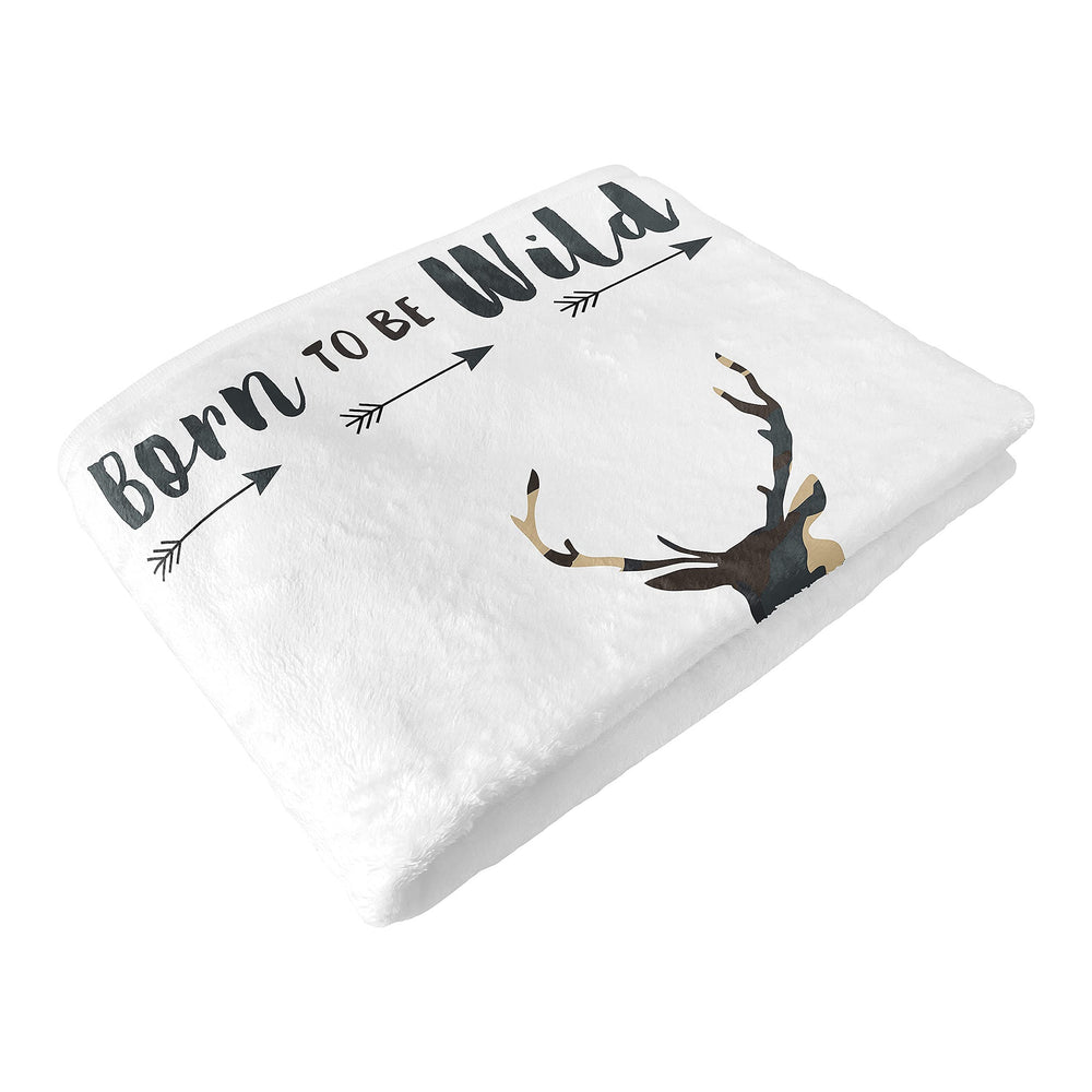Sweet Jojo Designs nursery decor coordinates with woodland theme.