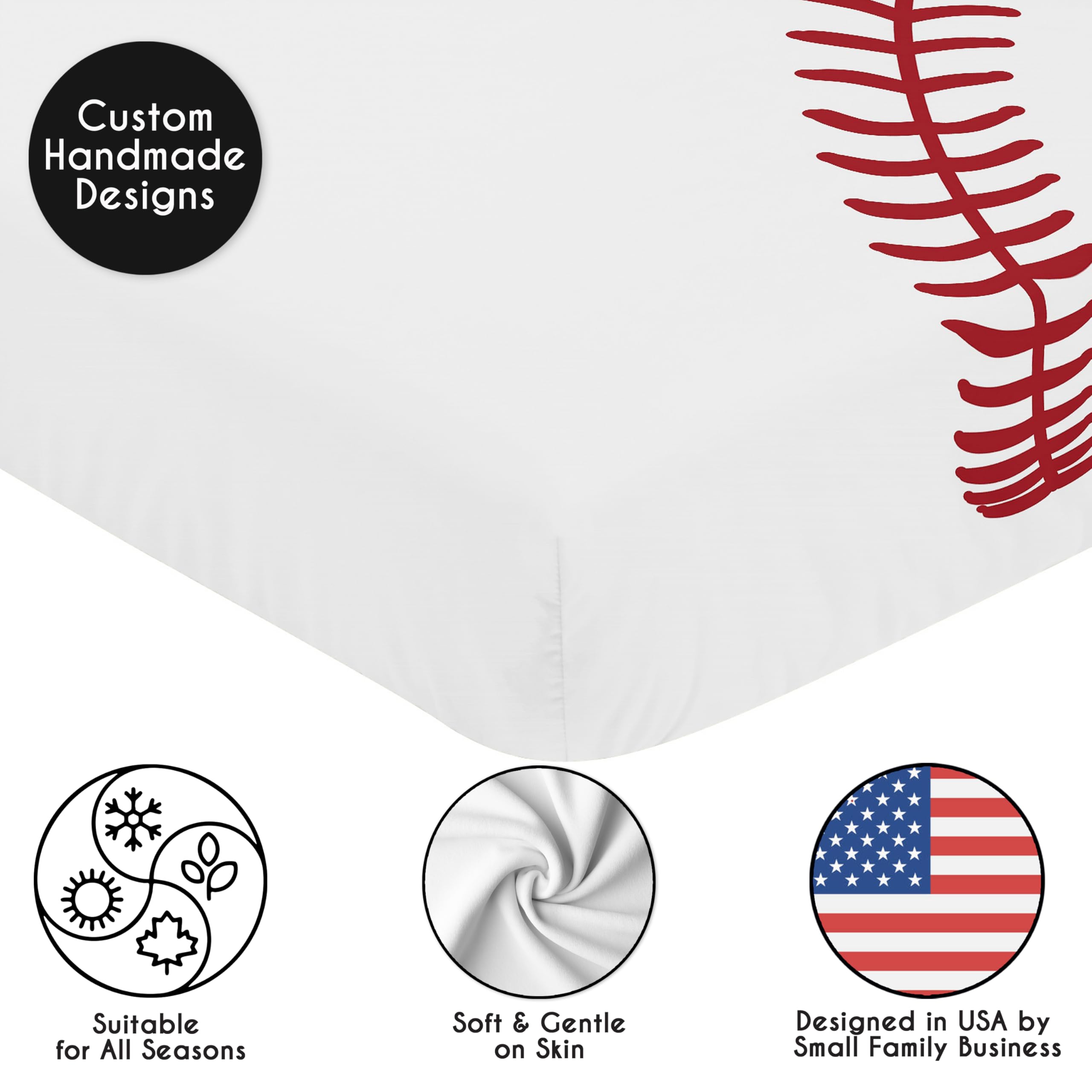 Sweet Jojo Designs nursery-ready sheet shown with coordinating decor options.