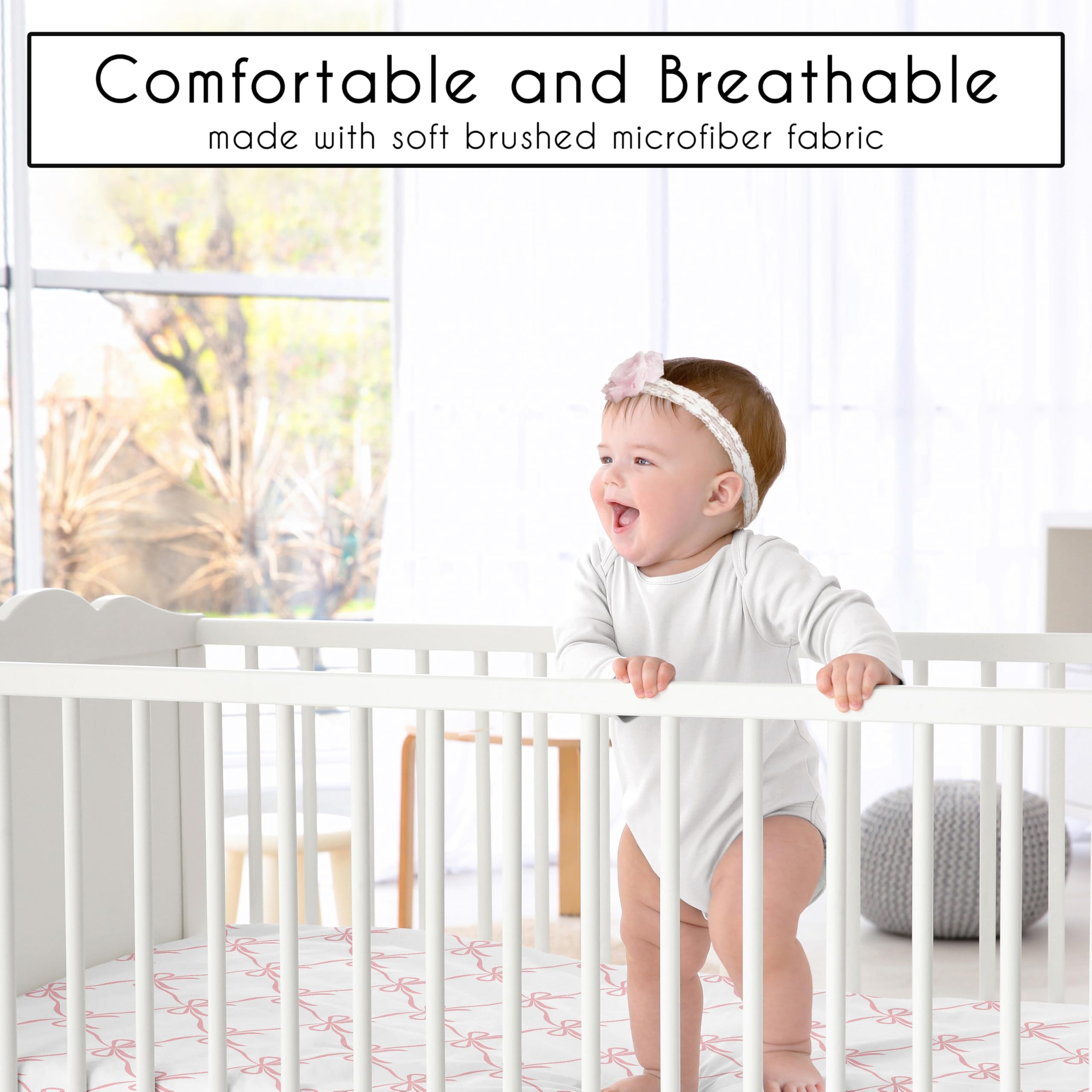 Sweet Jojo Designs pack-and-play-sheet-soft-fabric, easy care for busy parents.