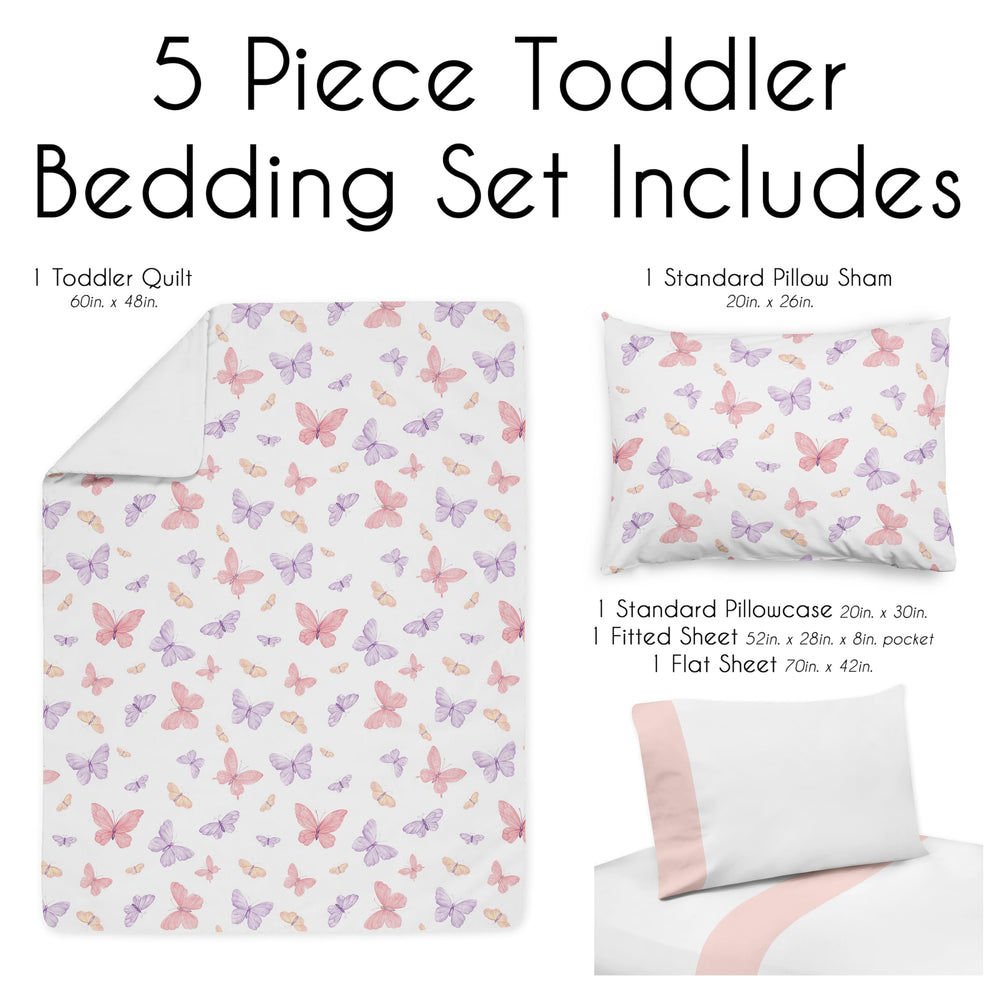 Sweet Jojo Designs pink butterfly pillowcase perfect for naps