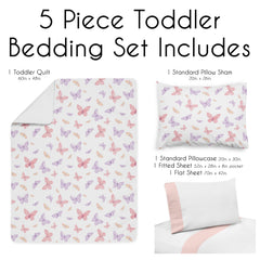Sweet Jojo Designs pink butterfly pillowcase perfect for naps
