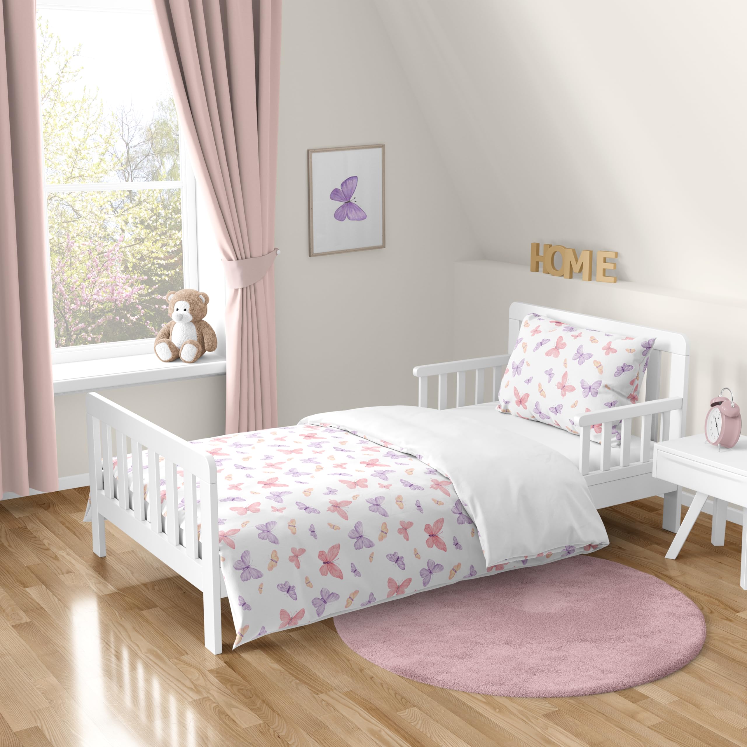 Sweet Jojo Designs pink butterfly comforter for cozy toddler nights