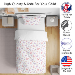 Sweet Jojo Designs pink butterfly sham complements pastel decor