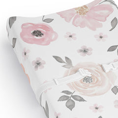 Sweet Jojo Designs watercolor floral pattern adds chic boho farmhouse vibe.