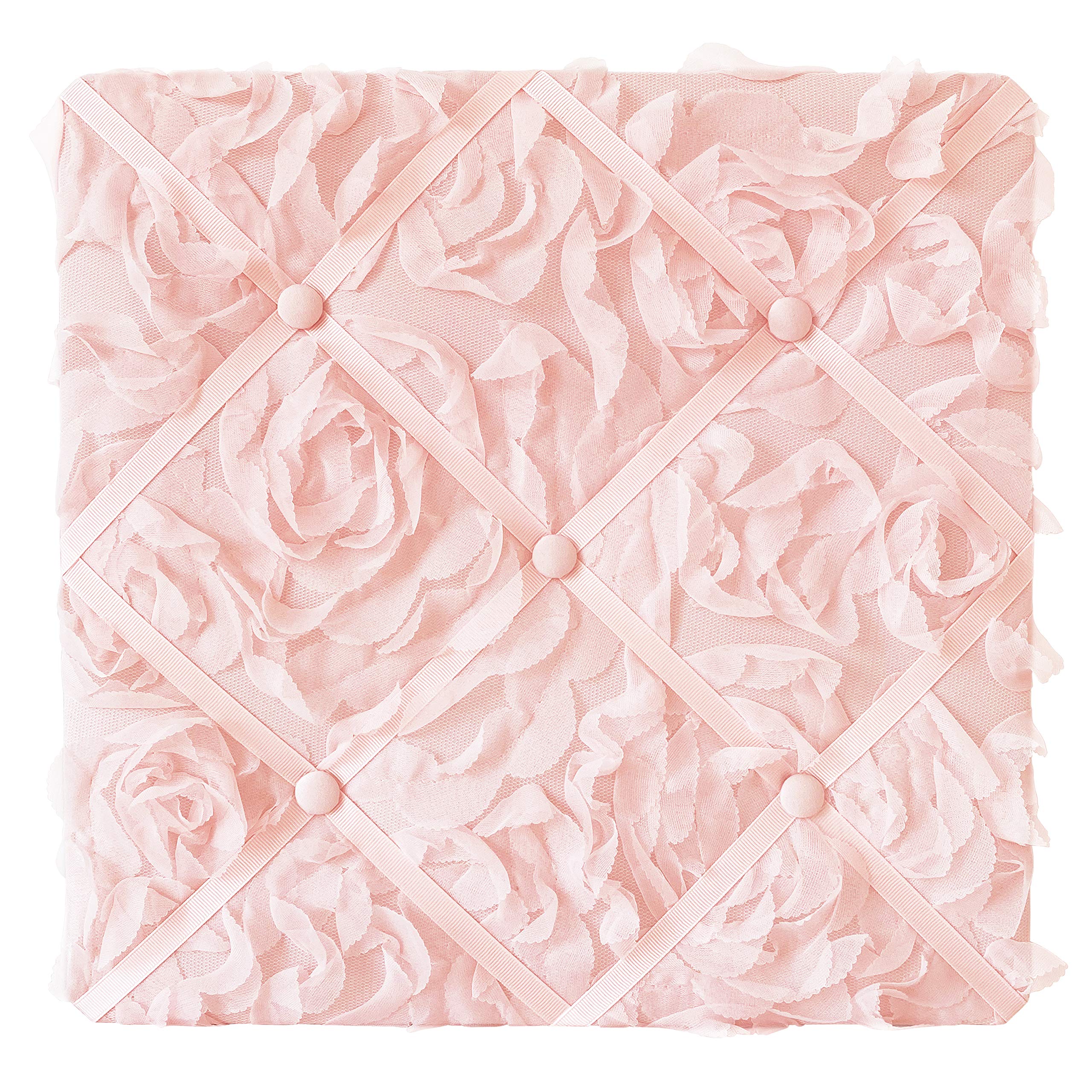 Sweet Jojo Designs pink floral rose memo board, 13x13, ideal for photos and notes
