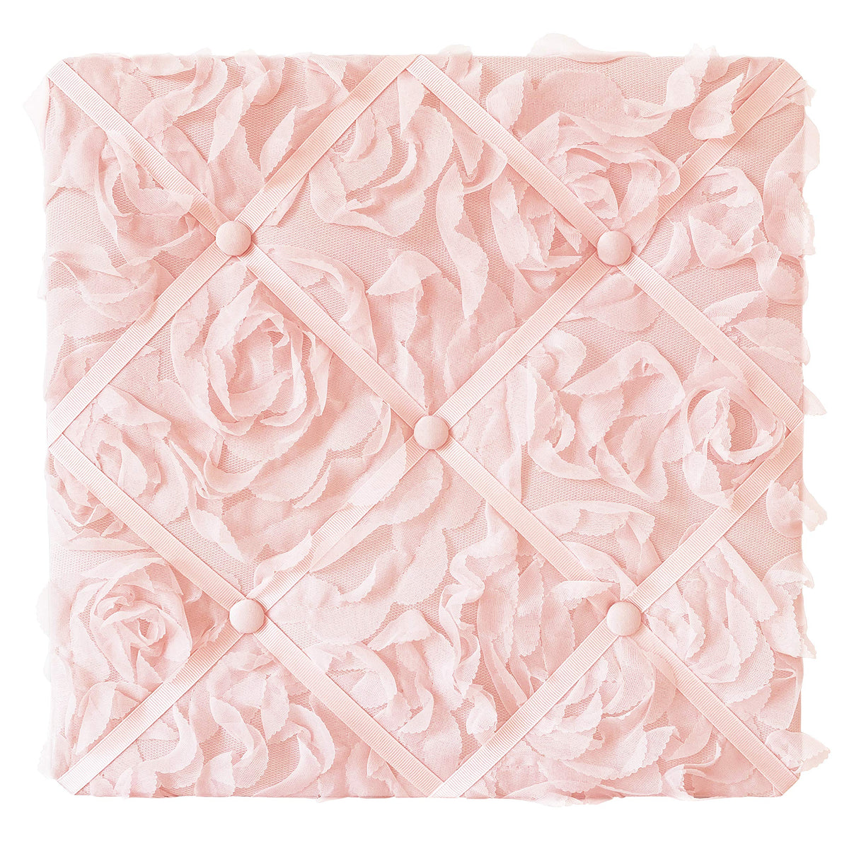 Sweet Jojo Designs pink floral rose memo board, 13x13, ideal for photos and notes