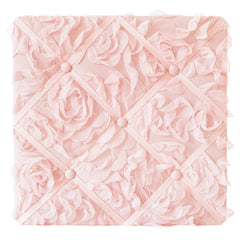 Sweet Jojo Designs pink floral rose memo board, 13x13, ideal for photos and notes