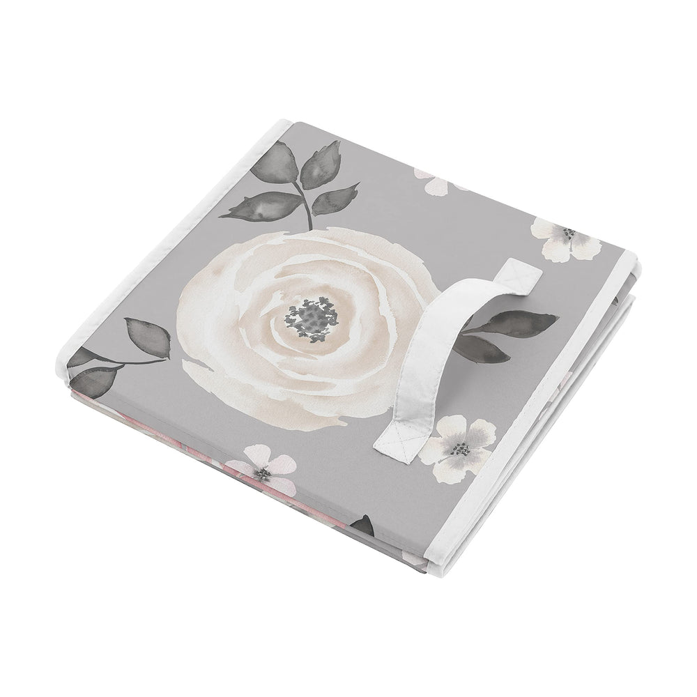 Sweet Jojo Designs storage bin with reinforced fabric handles for easy cube shelf access.