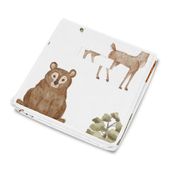 Sweet Jojo Designs reinforced handles and lid for easy transport and concealed clutter.