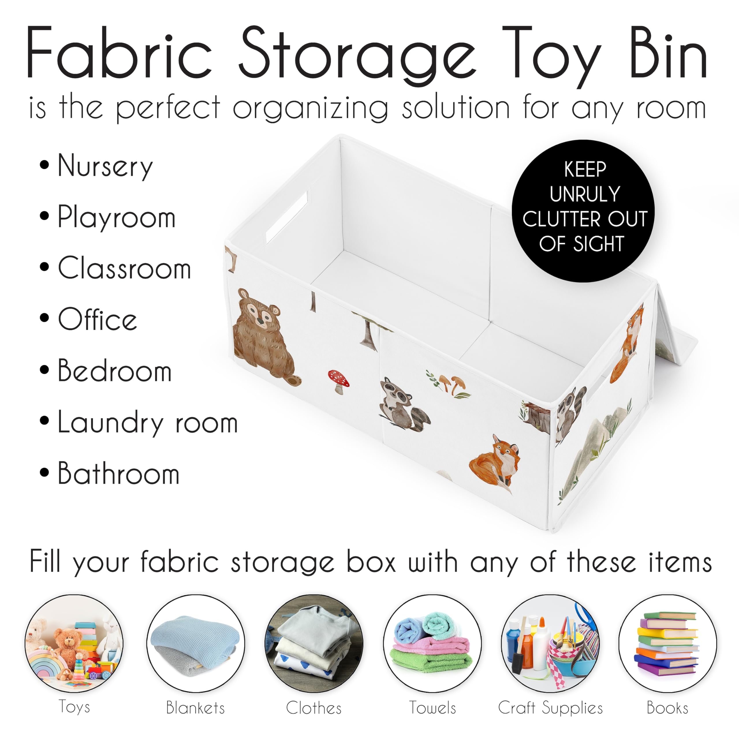 Sweet Jojo Designs versatile storage box adds decor while organizing spaces.