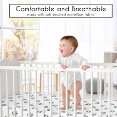 Sweet Jojo Designs snug fit crib sheet with elastic edge for secure coverage