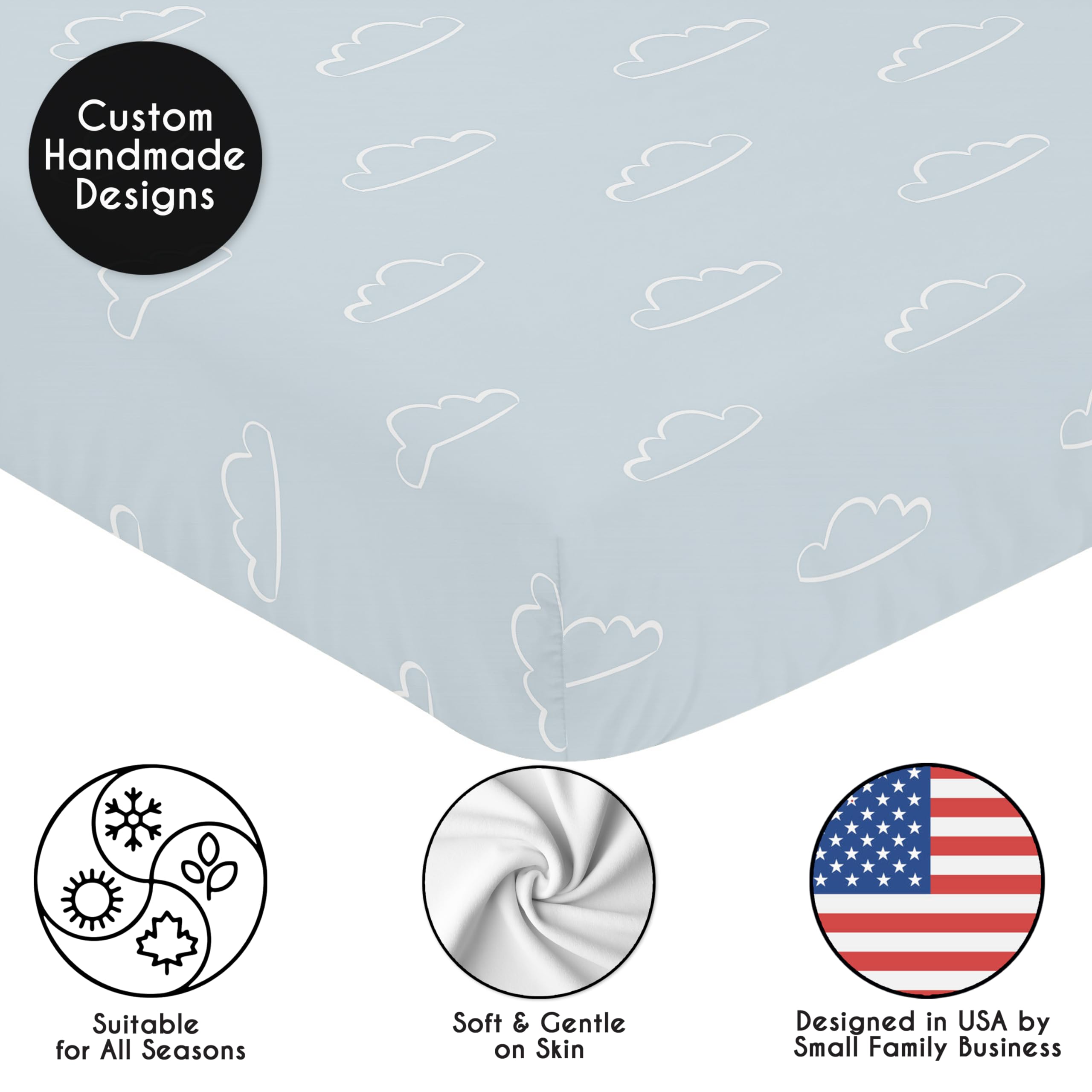 Sweet Jojo Designs snug fit crib sheet simplifies quick changes during late nights