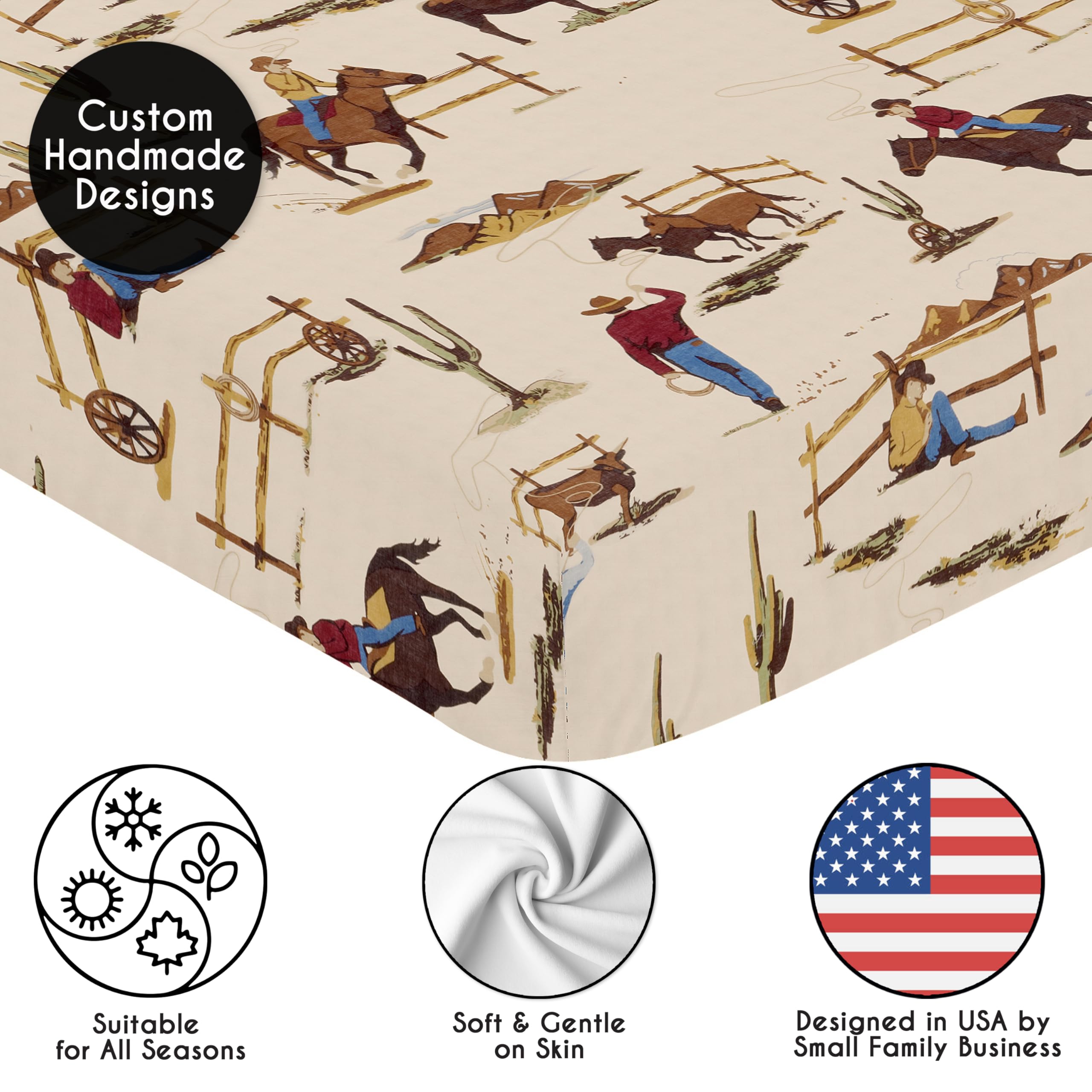 Sweet Jojo Designs snug-fit bottom elastic crib sheet for standard cribs.