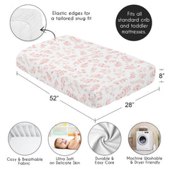 Sweet Jojo Designs soft brushed microfiber sheet keeps skin comfortable through nap times.
