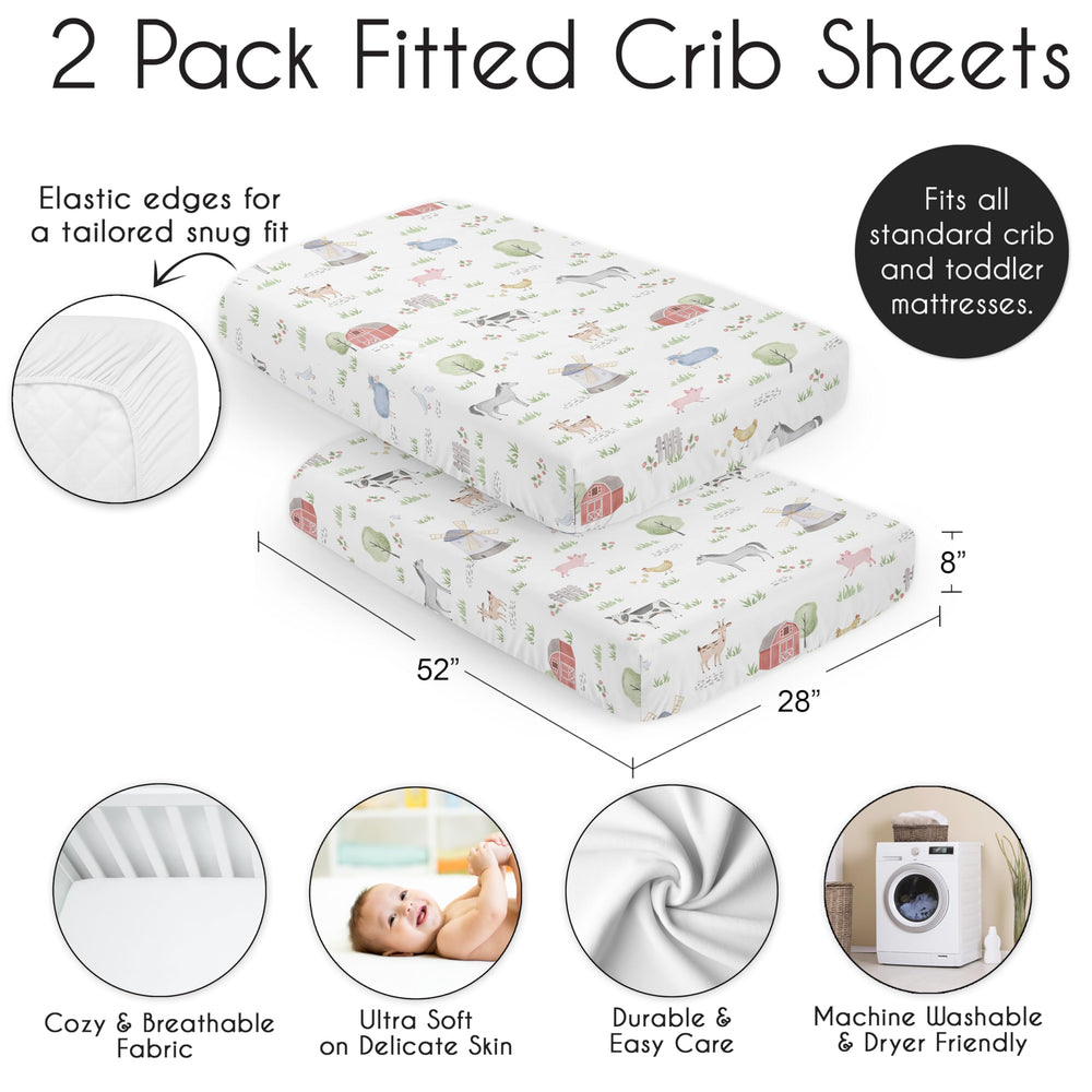Sweet Jojo Designs soft microfiber crib sheets gentle on delicate skin.