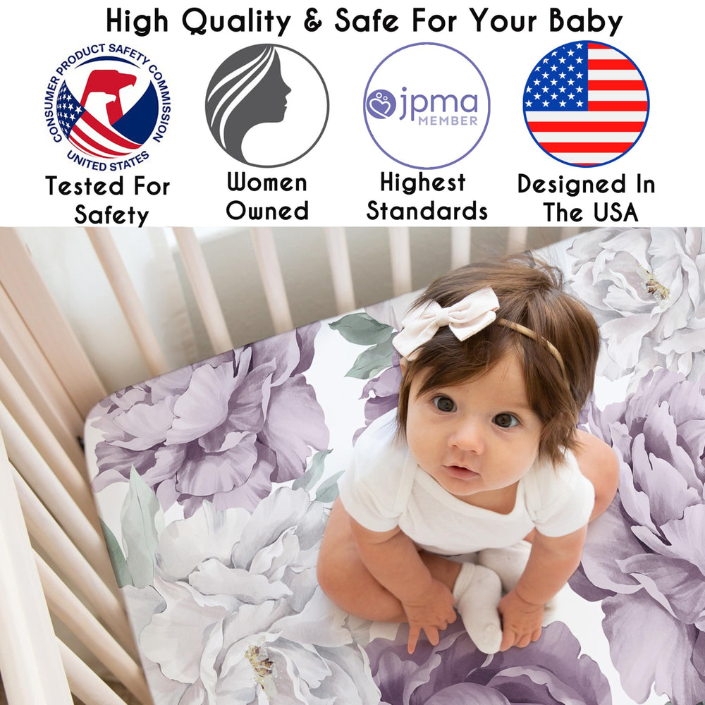 Sweet Jojo Designs soft microfiber detail highlights breathable baby fabric