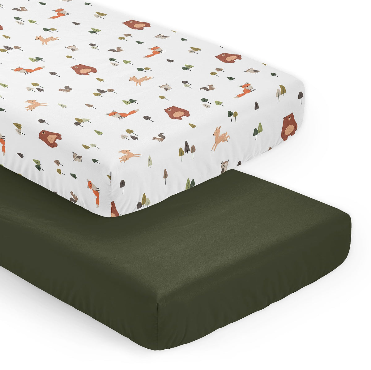 Sweet Jojo Designs solid green crib sheet for a snug, safe fit on standard cribs