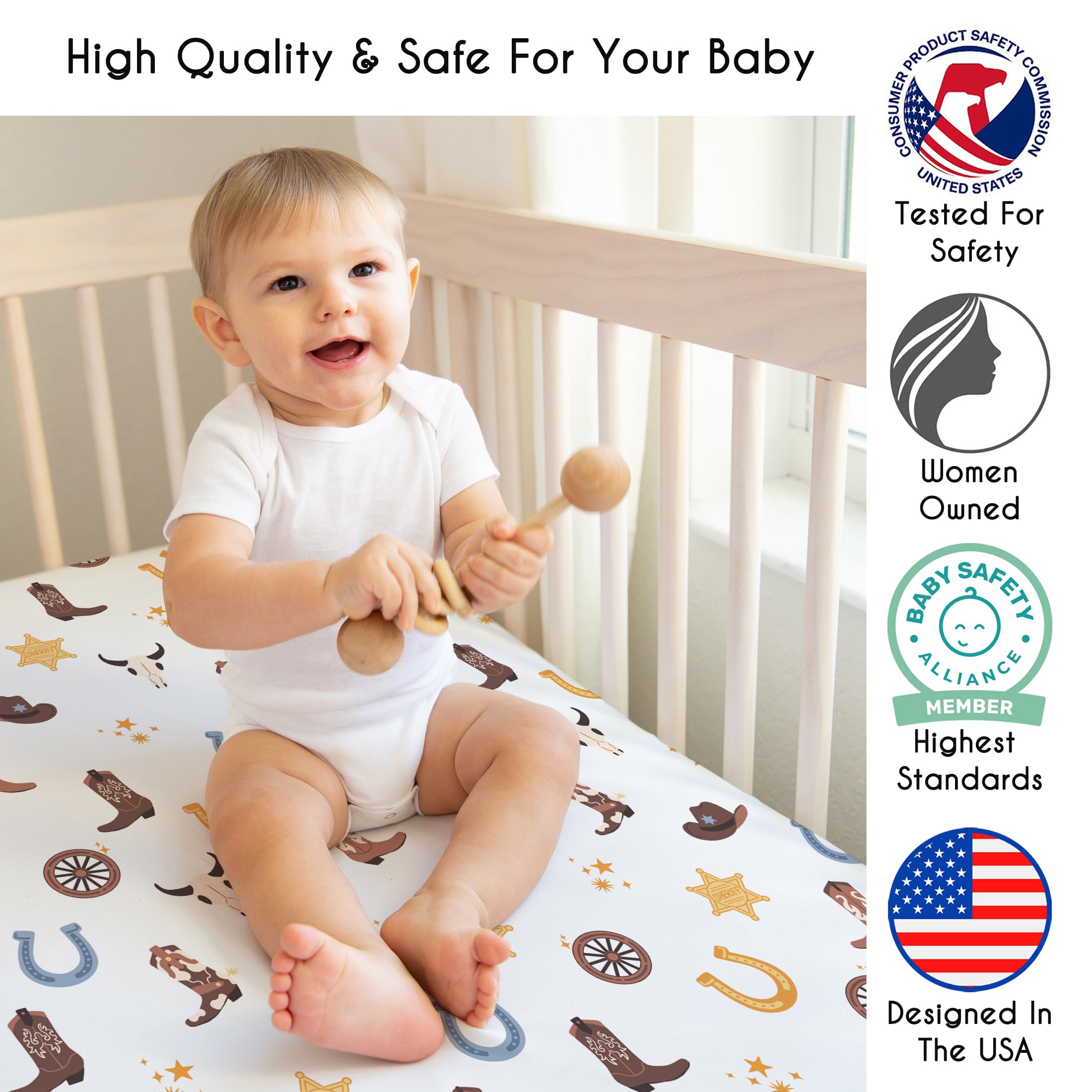 Sweet Jojo Designs southwestern print crib sheet complements nursery themes with durable microfiber and gentle touch