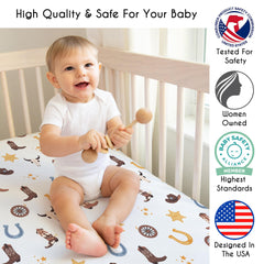 Sweet Jojo Designs southwestern print crib sheet complements nursery themes with durable microfiber and gentle touch