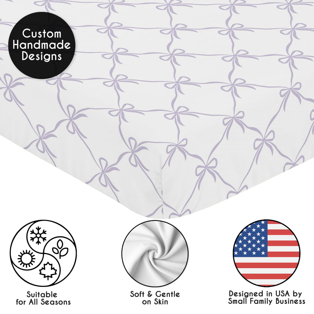 Sweet Jojo Designs two-piece crib sheet packaging for gifting.