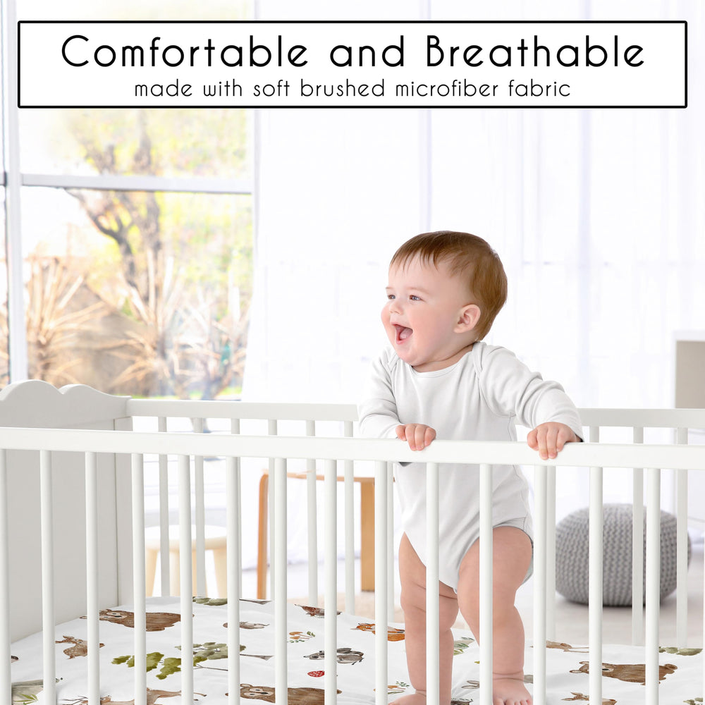Sweet Jojo Designs baby sheet designed in the USA for comfort and practicality