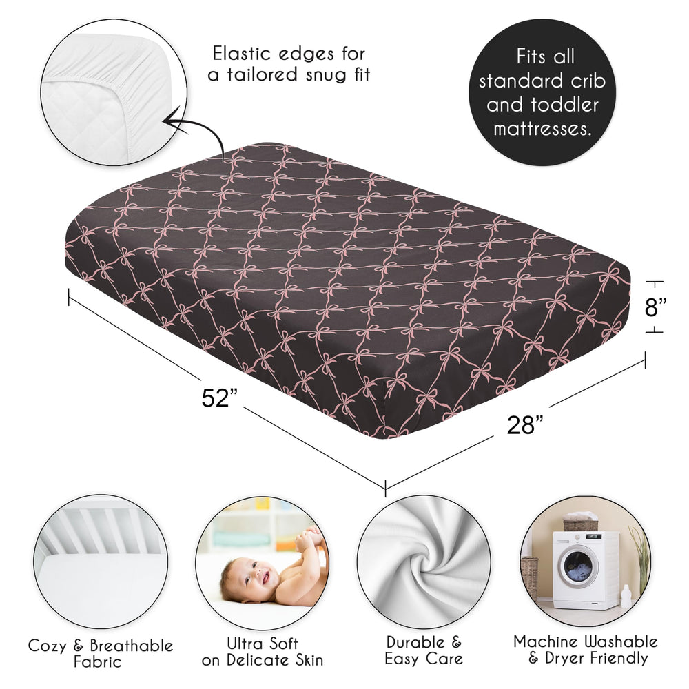 USA-designed baby crib sheet crafted by a mom-led team for comfort and practicality.