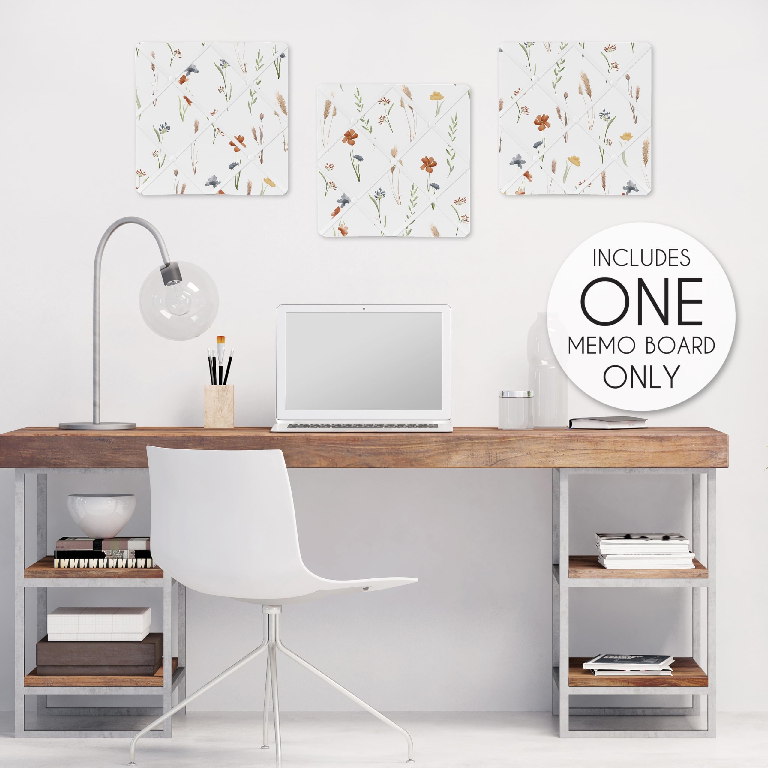 Sweet Jojo Designs watercolor floral garden memo board for photos and notes