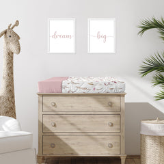 Sweet Jojo Designs watercolor wildflower pattern adds calming nursery ambiance and soft styling.