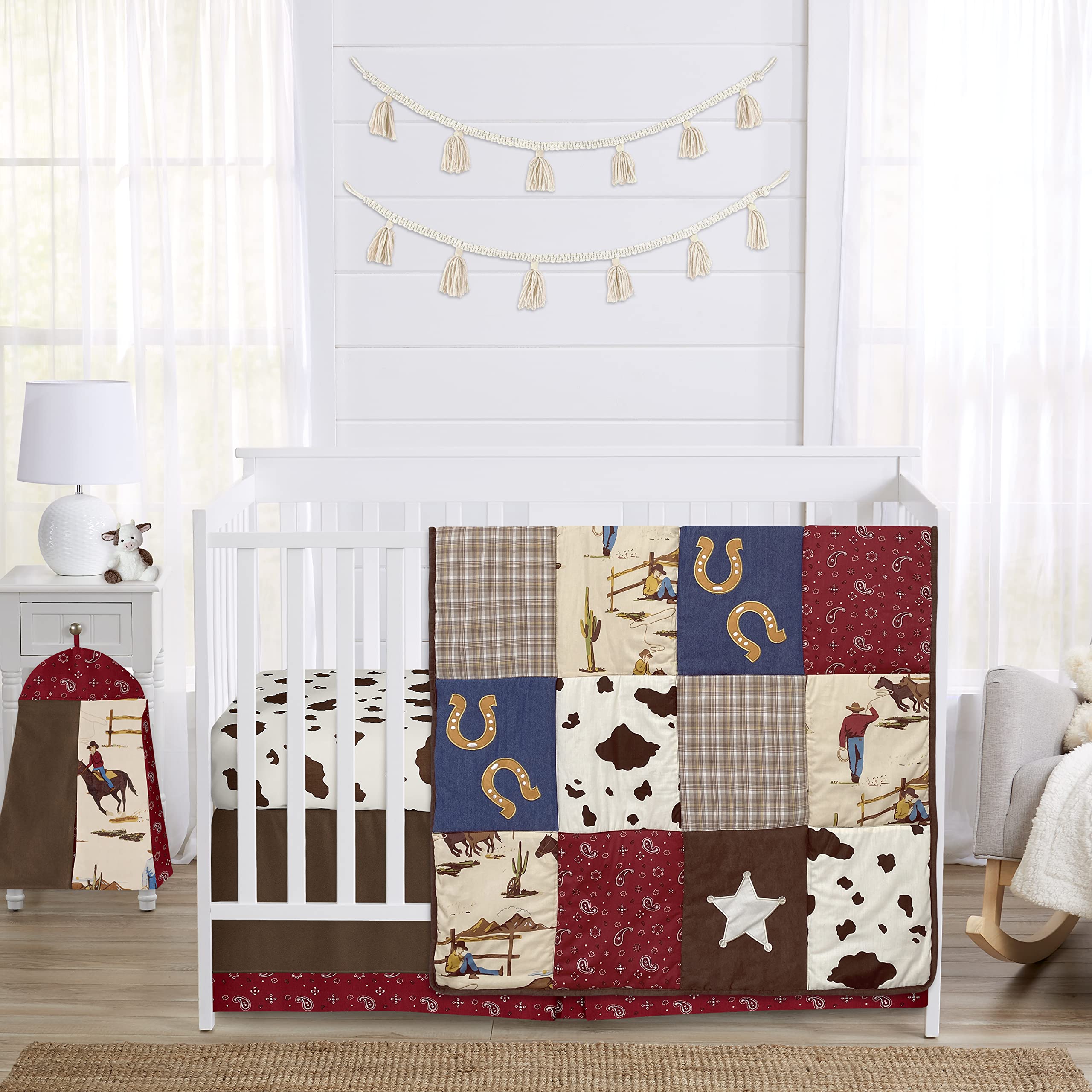 Sweet Jojo Designs western cowboy crib blanket for cozy nursery comfort
