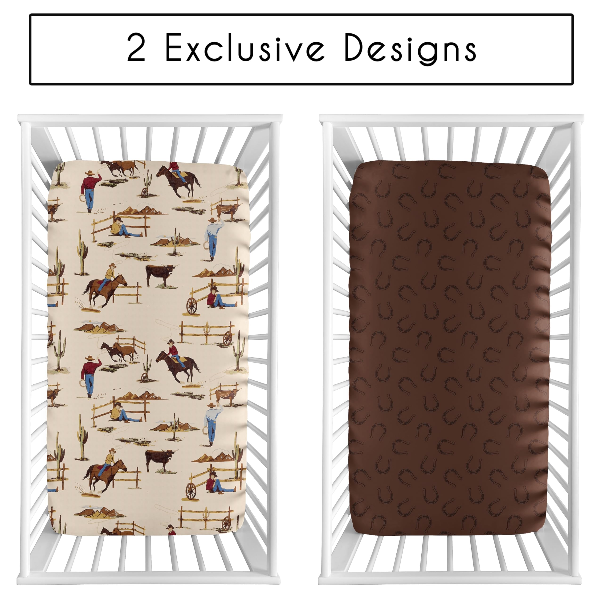 Sweet Jojo Designs wild west animal print crib sheet for gentle baby sleep.