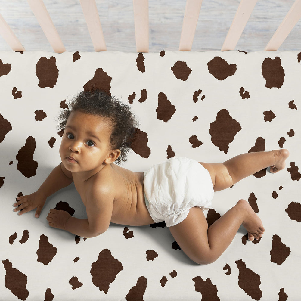 Sweet Jojo Designs wild west animals crib sheet adds playful bedtime style