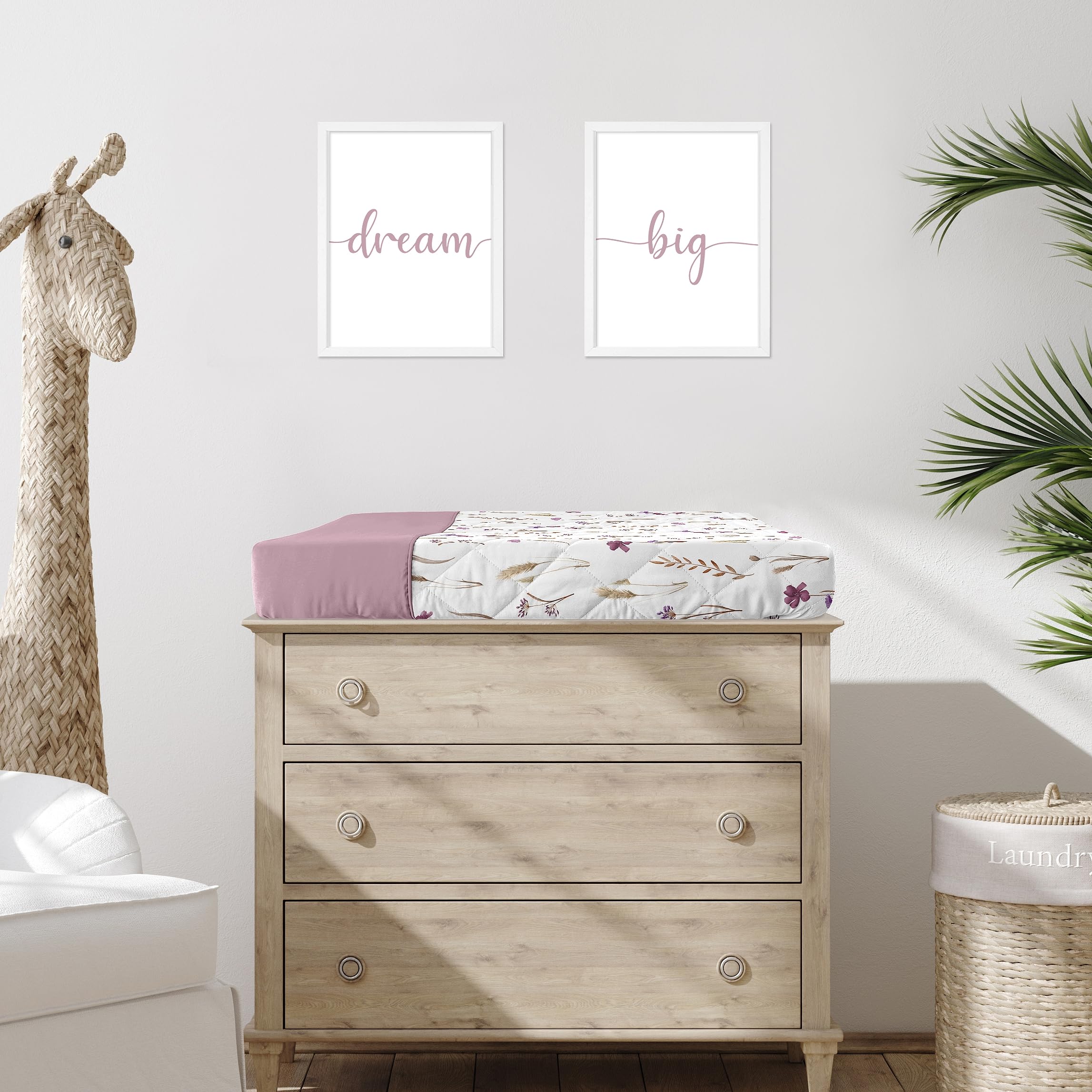Sweet Jojo Designs wildflower vintage shabby chic cover enhances nursery decor.