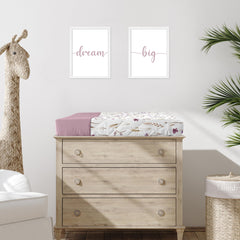 Sweet Jojo Designs wildflower vintage shabby chic cover enhances nursery decor.