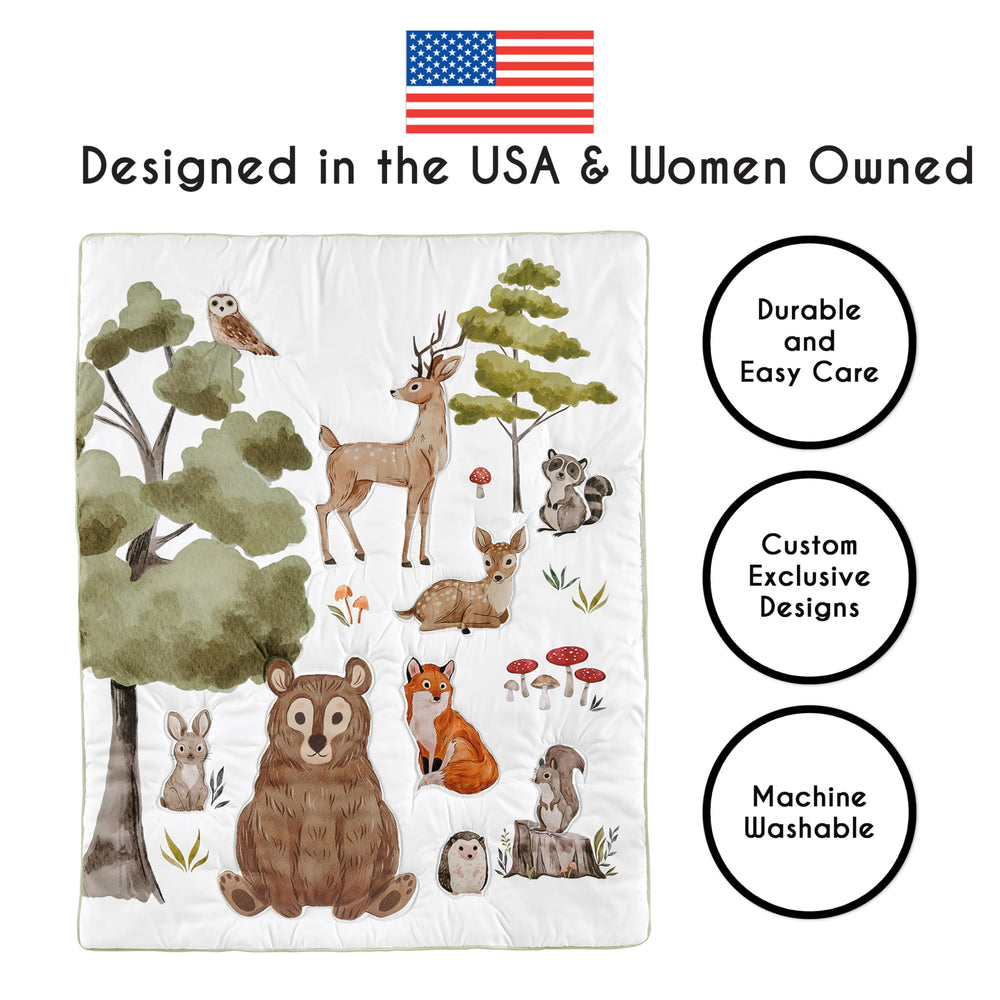 Sweet Jojo Designs woodland animals diaper stacker keeps nappies organized