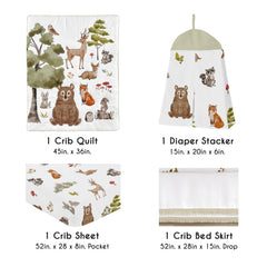 Sweet Jojo Designs woodland animals fitted sheet ensuring a secure crib fit