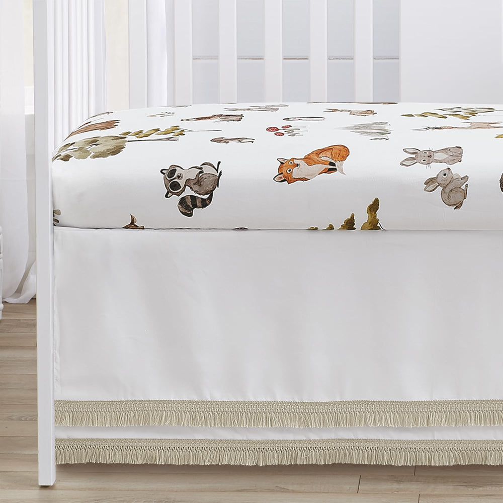 Sweet Jojo Designs neutral woodland nursery coordination for easy decorating