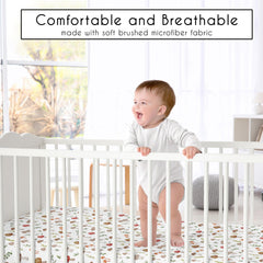 Sweet Jojo Designs crib sheet fabric closeup highlights soft brushed microfiber and cozy touch