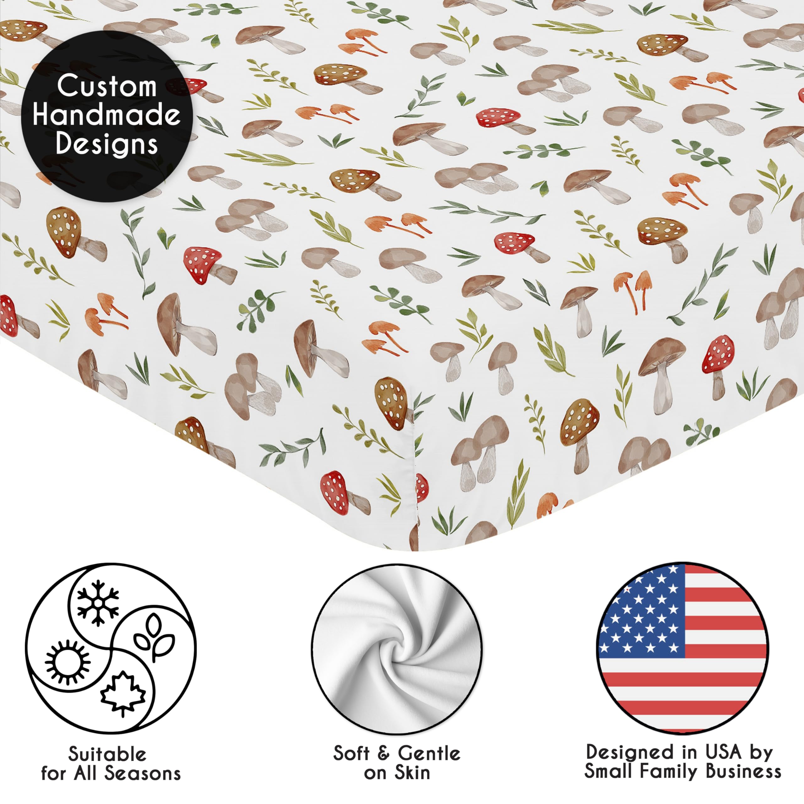 Sweet Jojo Designs woodland theme coordinates easily with other nursery decor