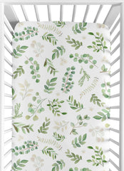Sweet Jojo Designs boho floral leaf texture detail for gentle sleep.