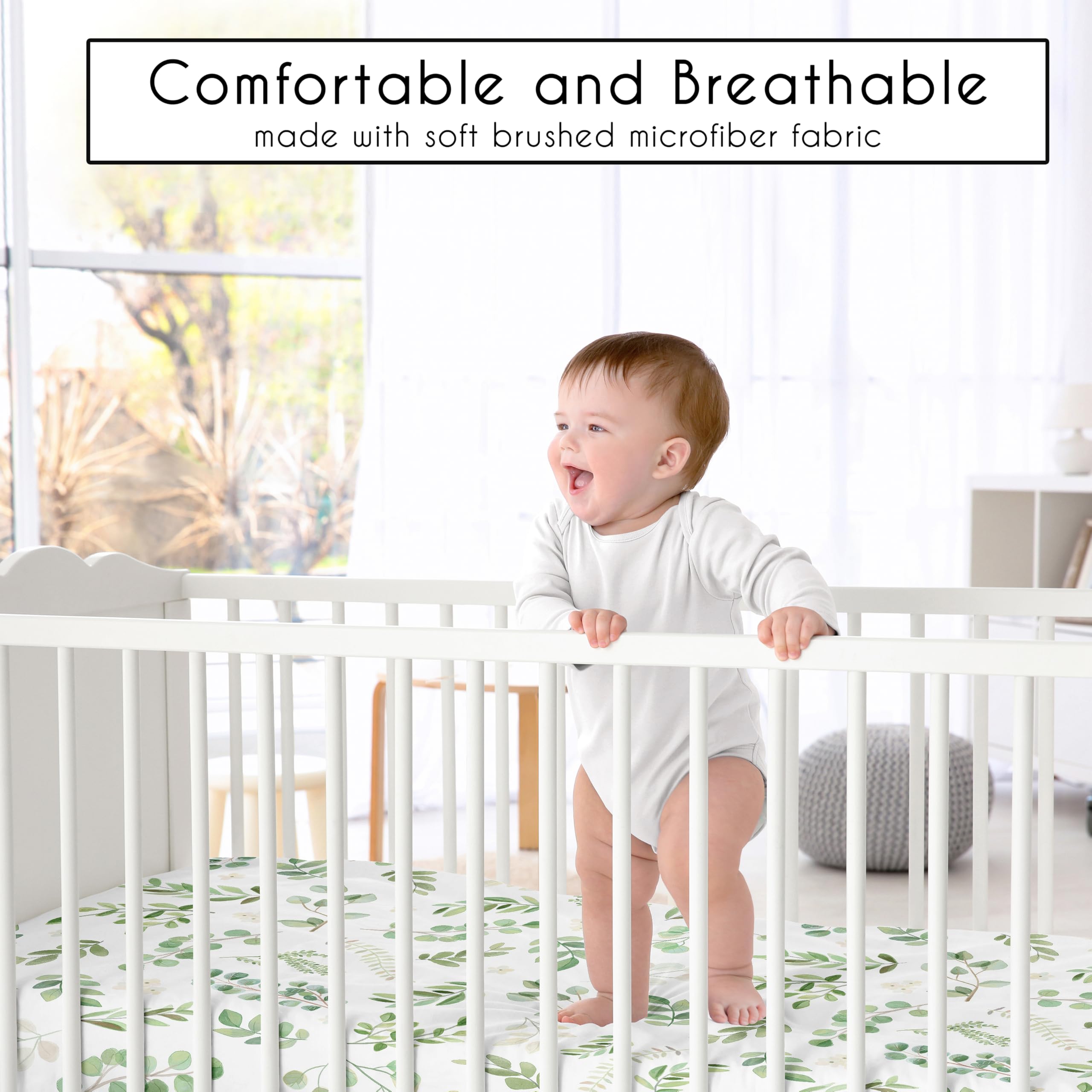 Sweet Jojo Designs crib sheet on standard mattress with snug fit.
