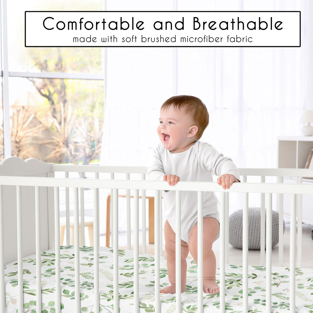 Sweet Jojo Designs crib sheet on standard mattress with snug fit.
