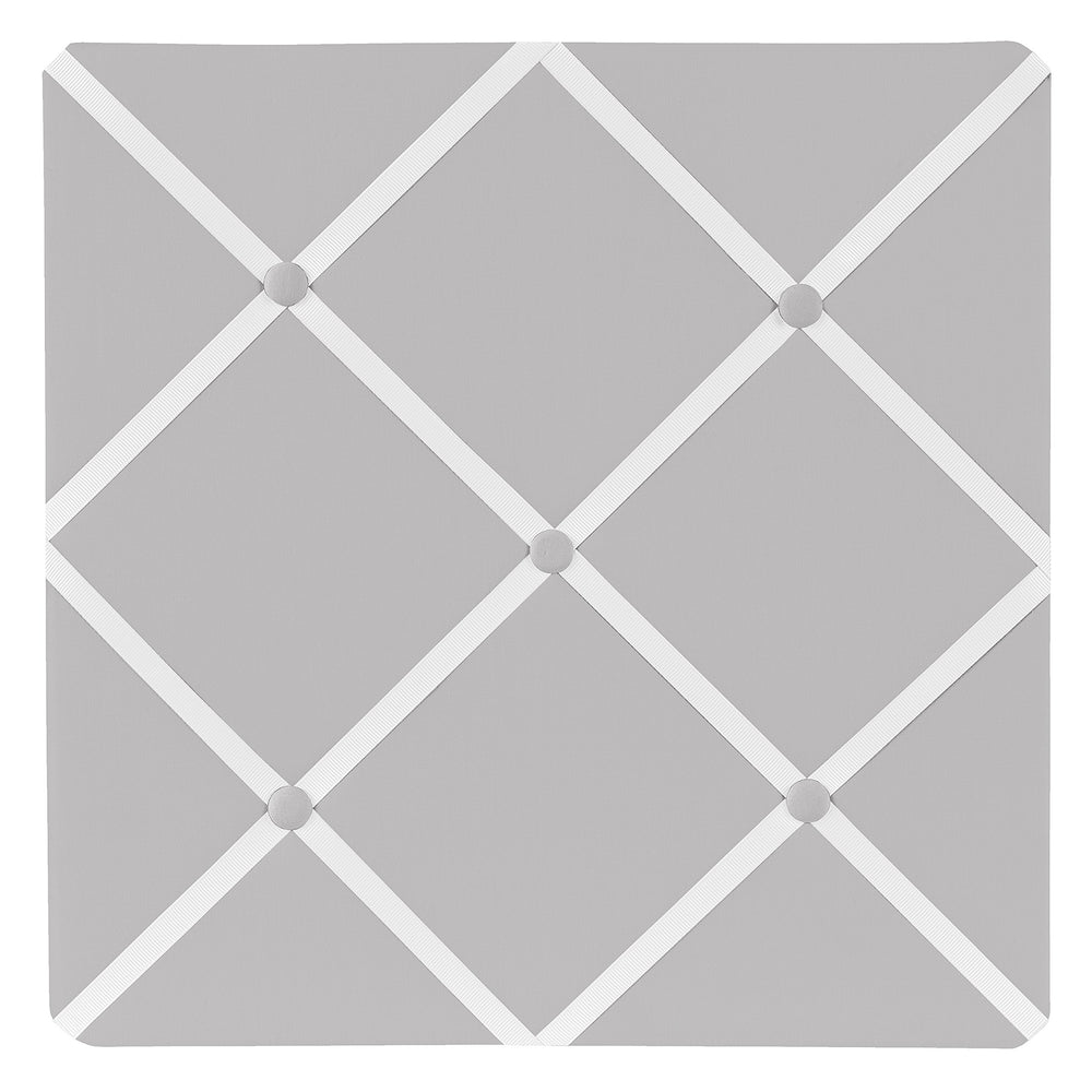 Sweet Jojo solid-grey memory board front with ribbon detail for photo display.