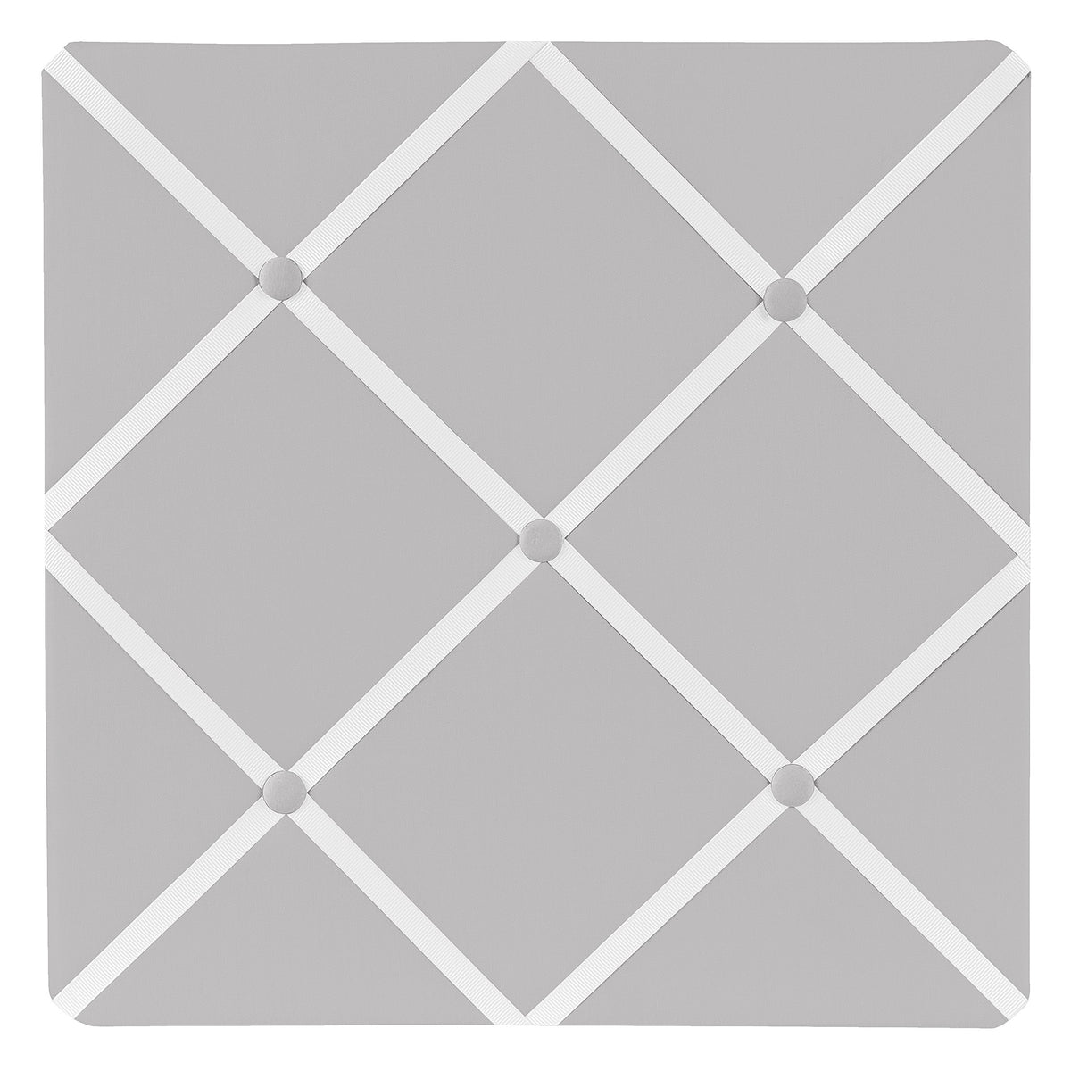 Sweet Jojo solid-grey memory board front with ribbon detail for photo display.