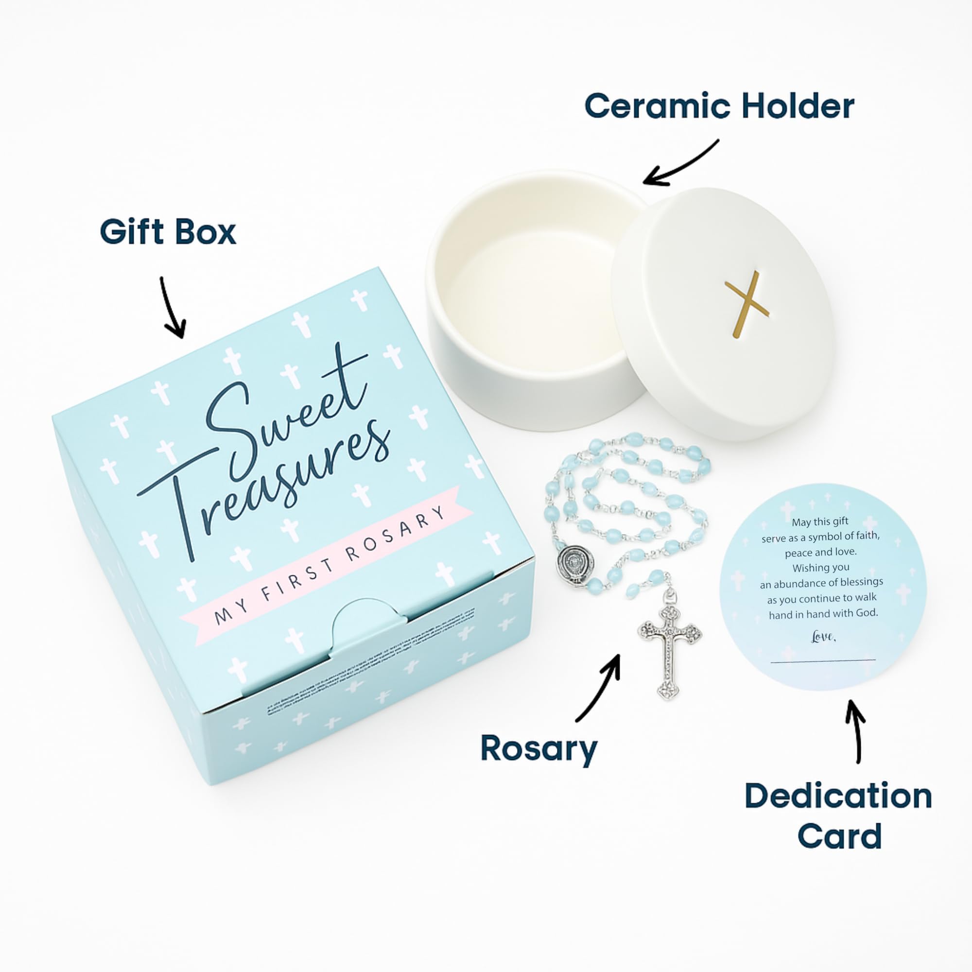 Sweet Treasures Gifts baptism gift set suits christening celebrations