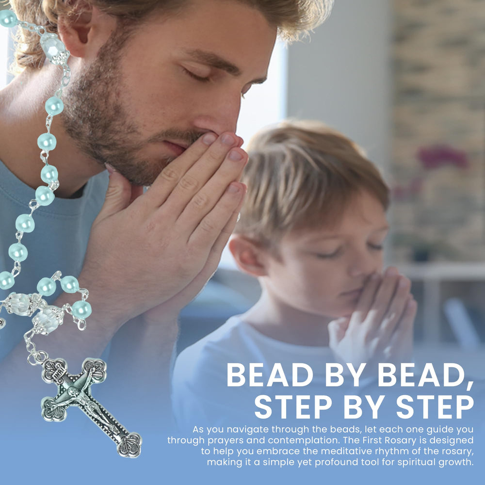 Sweet Treasures Gifts rosary beads close-up shows delicate craftsmanship