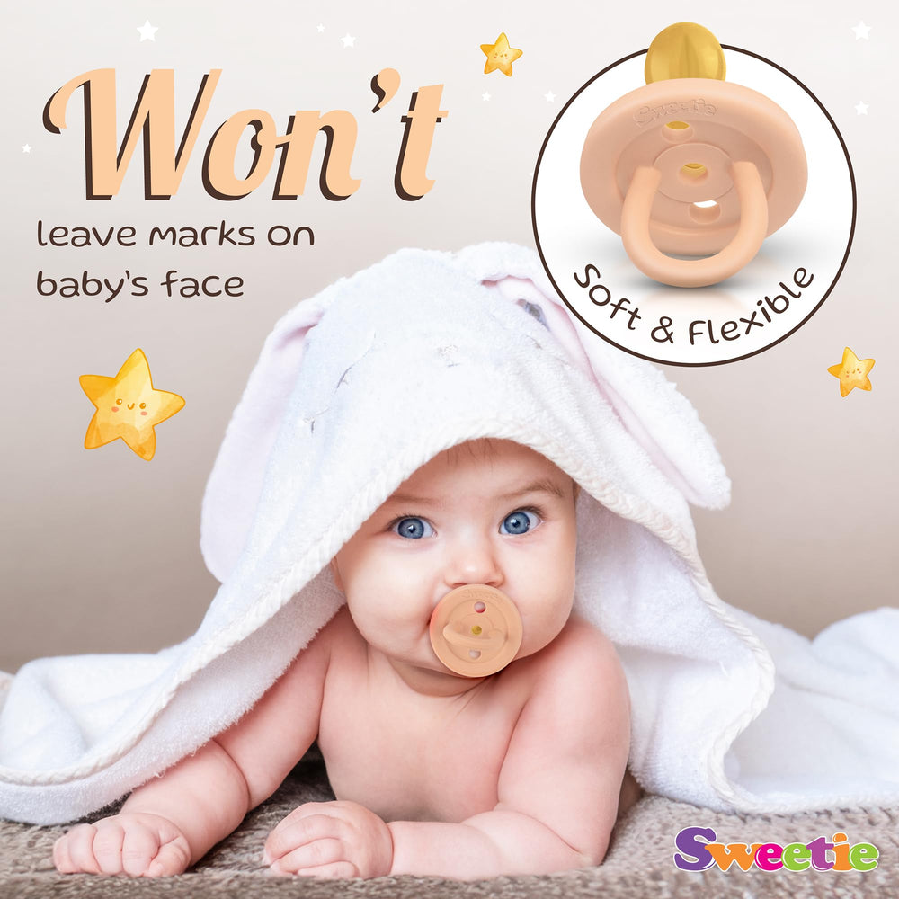 Sweetie pacifier uses BPA-free materials and avoids harmful additives.