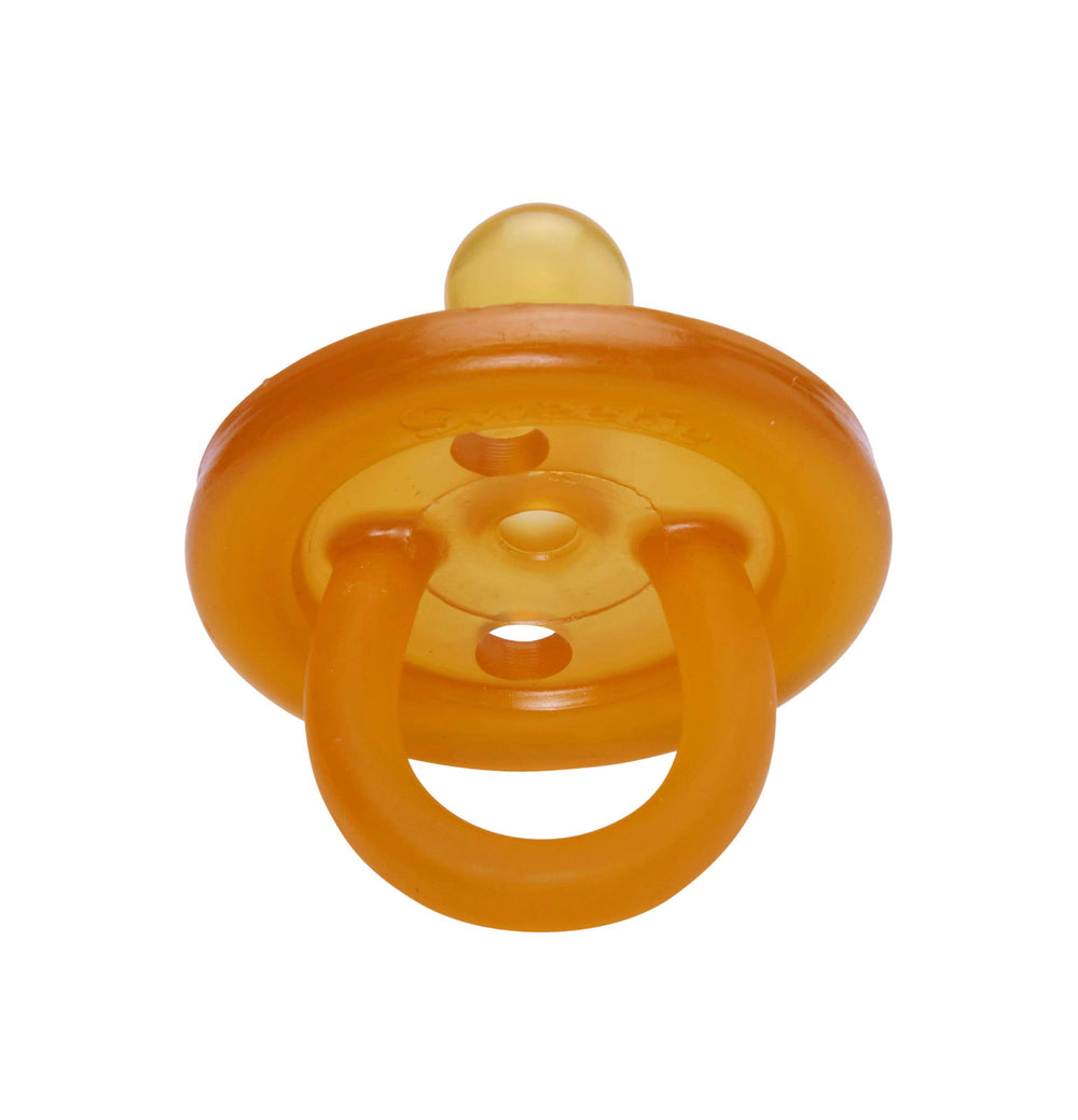 Sweetie pacifier close-up of nipple design for balance.