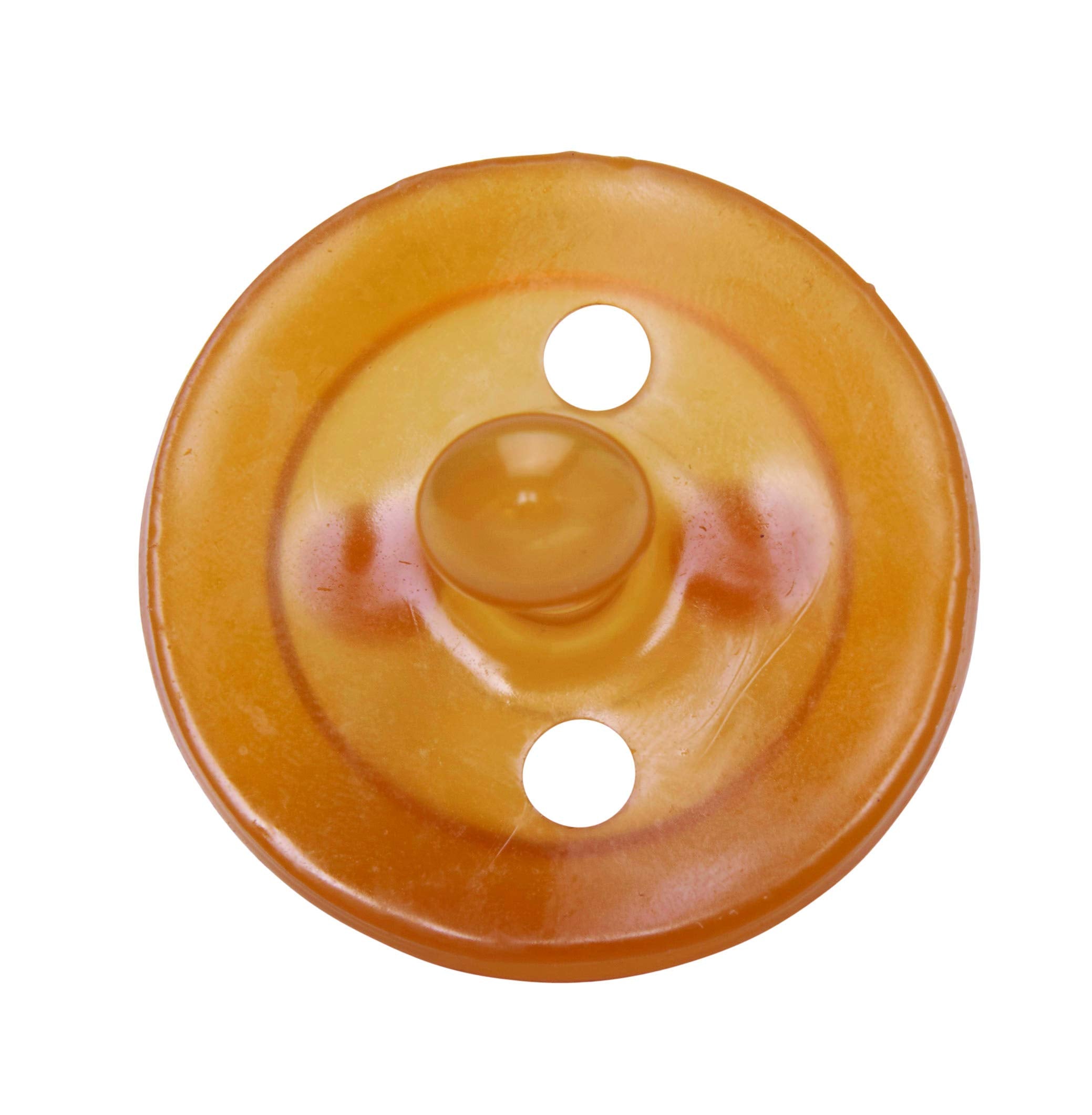 Sweetie pacifier with soft edge for gentle mouth contact.