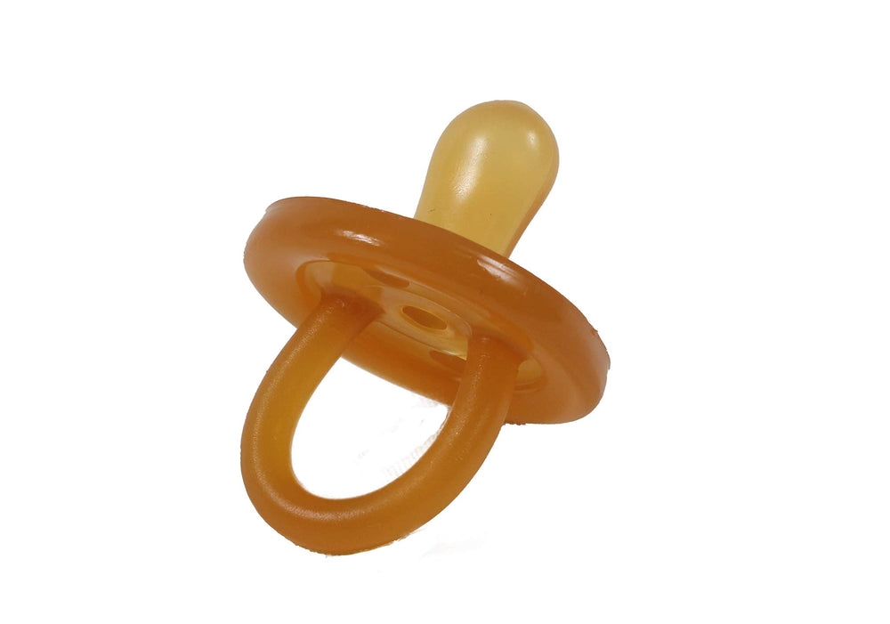Sweetie pacifier symmetrical nipple ensures balanced oral comfort.