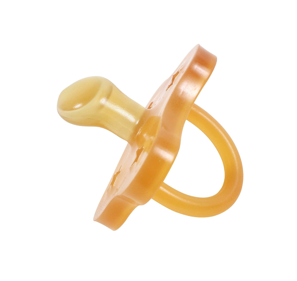 Sweetie packaged rubber star pacifier ready for travel